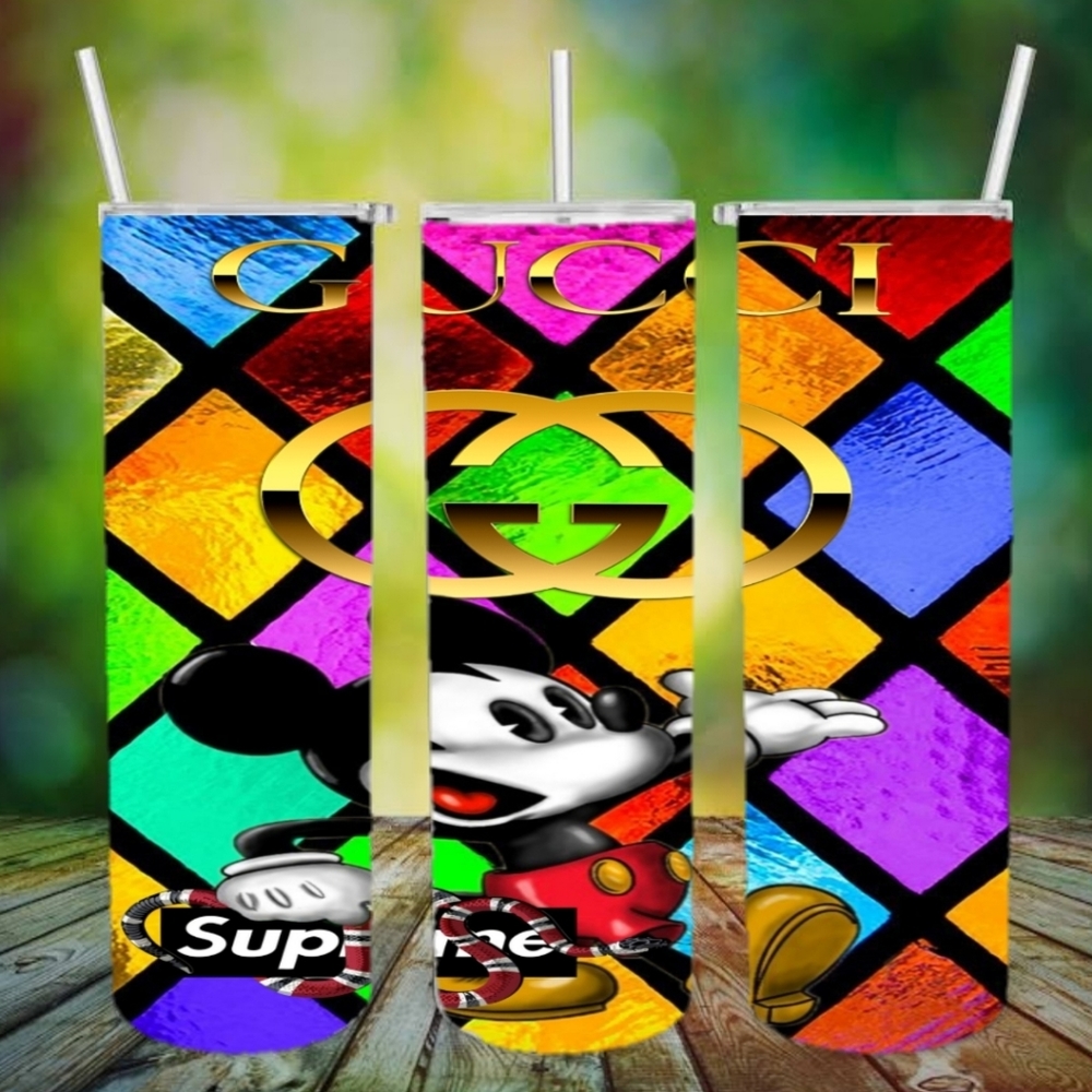 Supreme Micky mouse Gucci tumbler